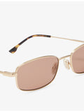 Victoria Beckham oval metal sunglasses with tortoiseshell trim (British brand)
