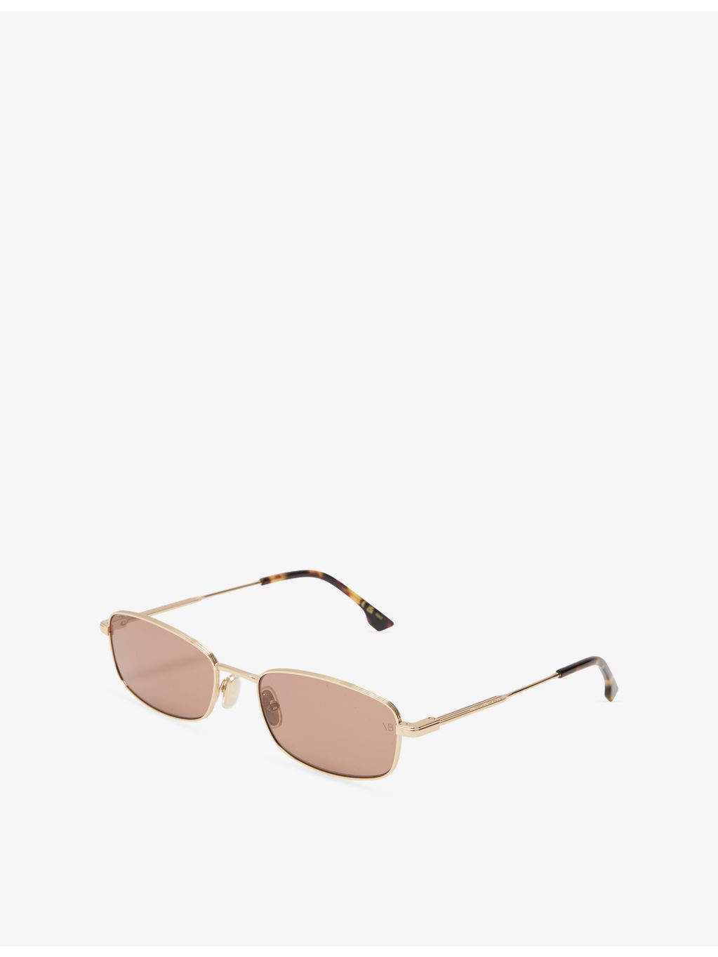 Victoria Beckham oval metal sunglasses with tortoiseshell trim (British brand)