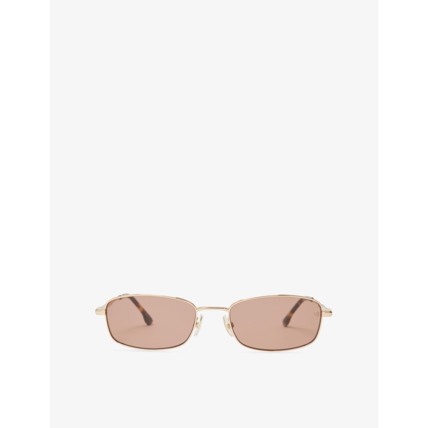 Victoria Beckham oval metal sunglasses with tortoiseshell trim (British brand)