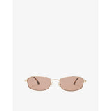 Victoria Beckham oval metal sunglasses with tortoiseshell trim (British brand)