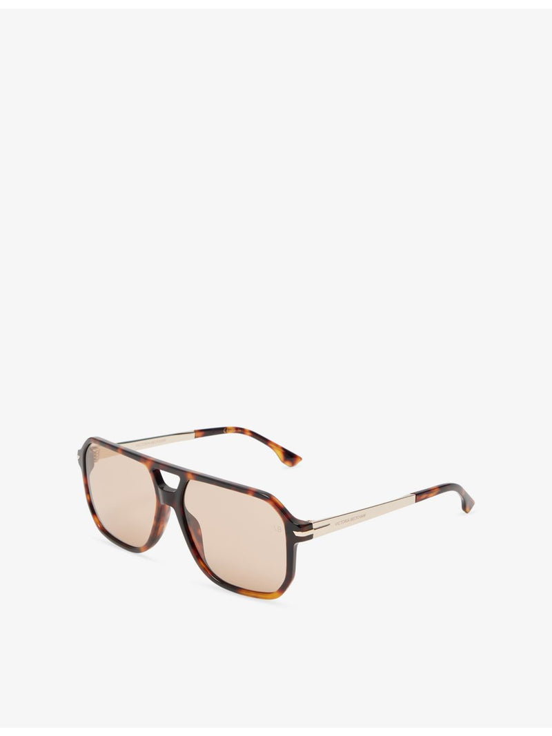 Victoria Beckham square-frame double-bridge acetate sunglasses, imported from the UK