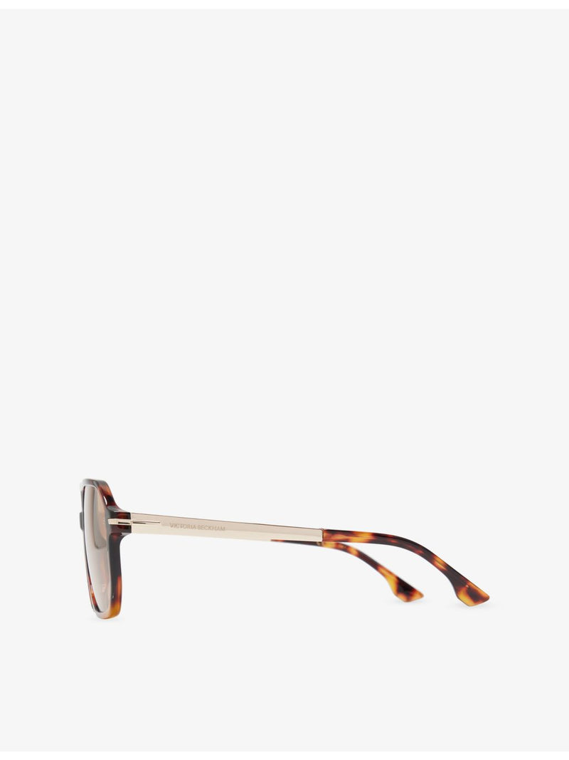 Victoria Beckham square-frame double-bridge acetate sunglasses, imported from the UK