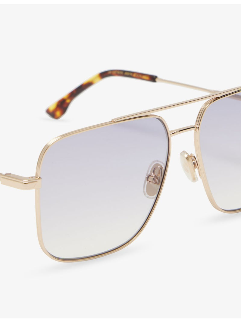 Victoria Beckham square frame double-bridge metal sunglasses, imported from the UK