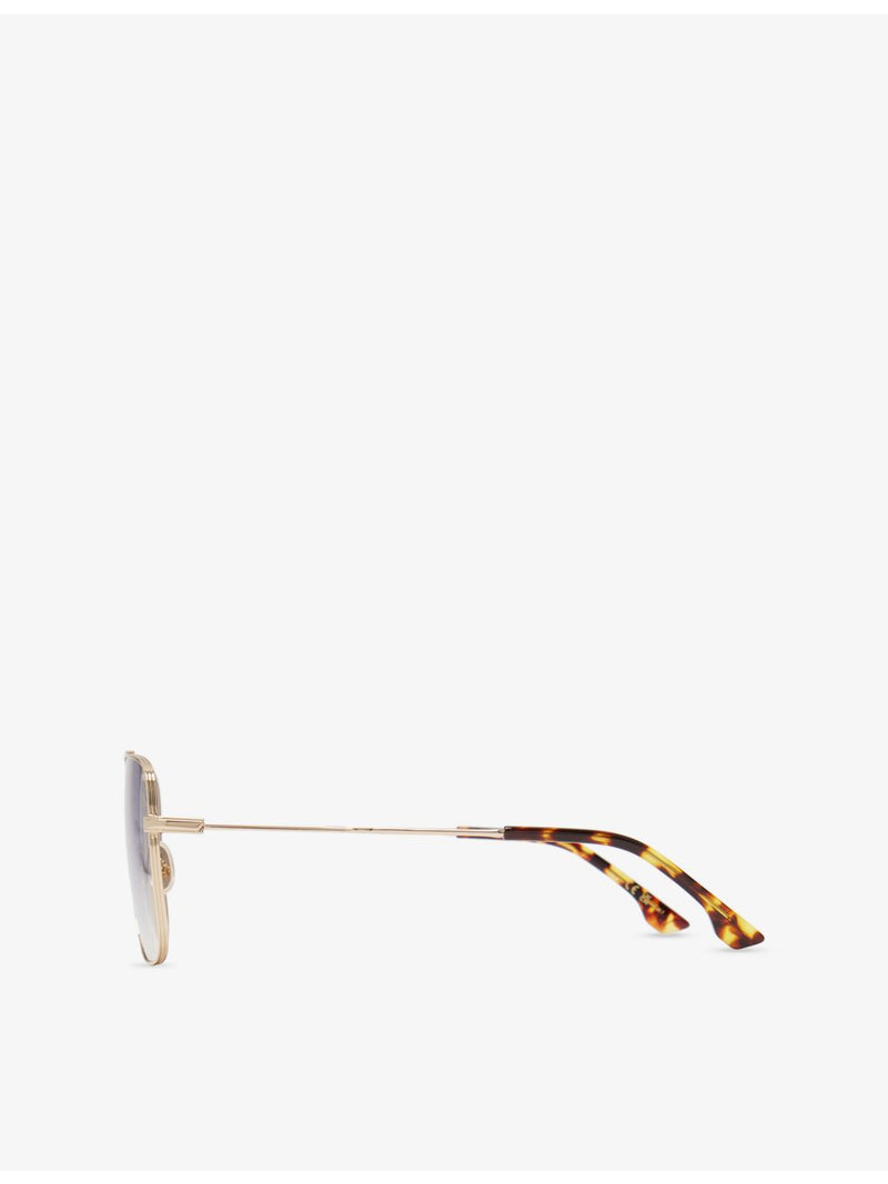 Victoria Beckham square frame double-bridge metal sunglasses, imported from the UK