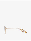 Victoria Beckham square frame double-bridge metal sunglasses, imported from the UK