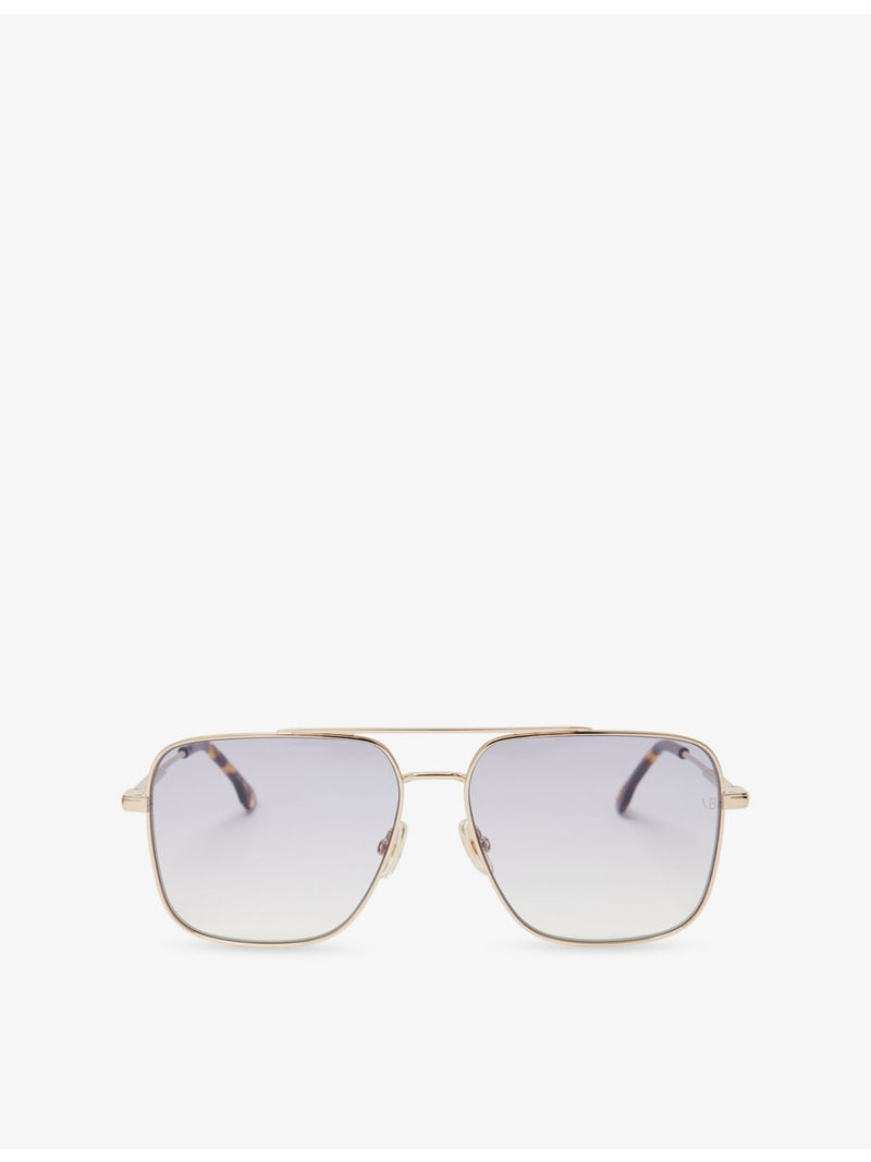 Victoria Beckham square frame double-bridge metal sunglasses, imported from the UK