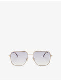 Victoria Beckham square frame double-bridge metal sunglasses, imported from the UK