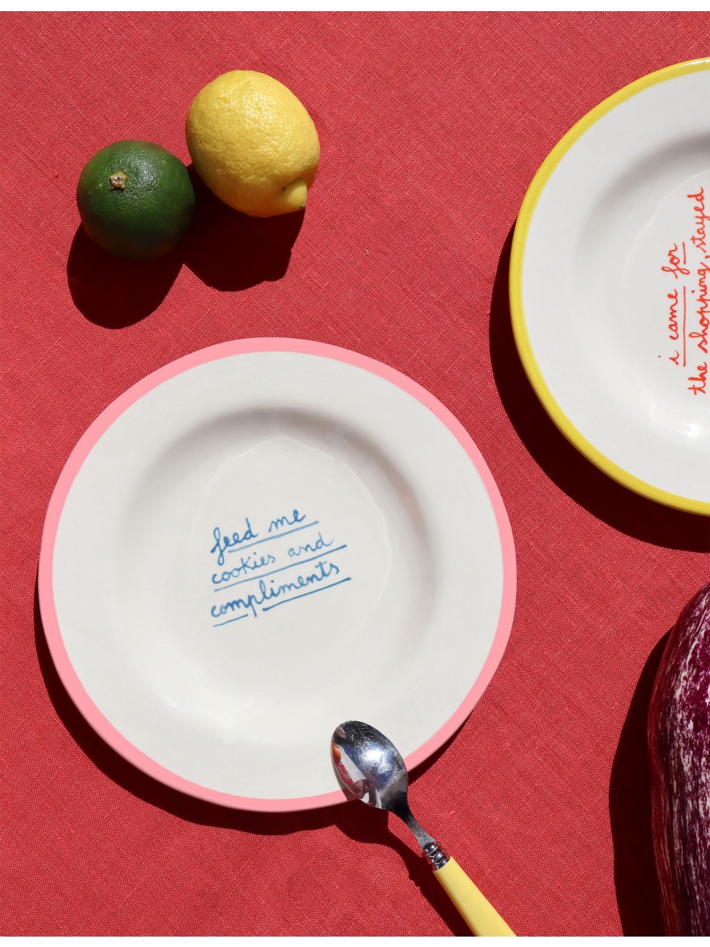 Laetitia Rouget ceramic plate Feed Me Cookies And Compliments 20cm, UK version