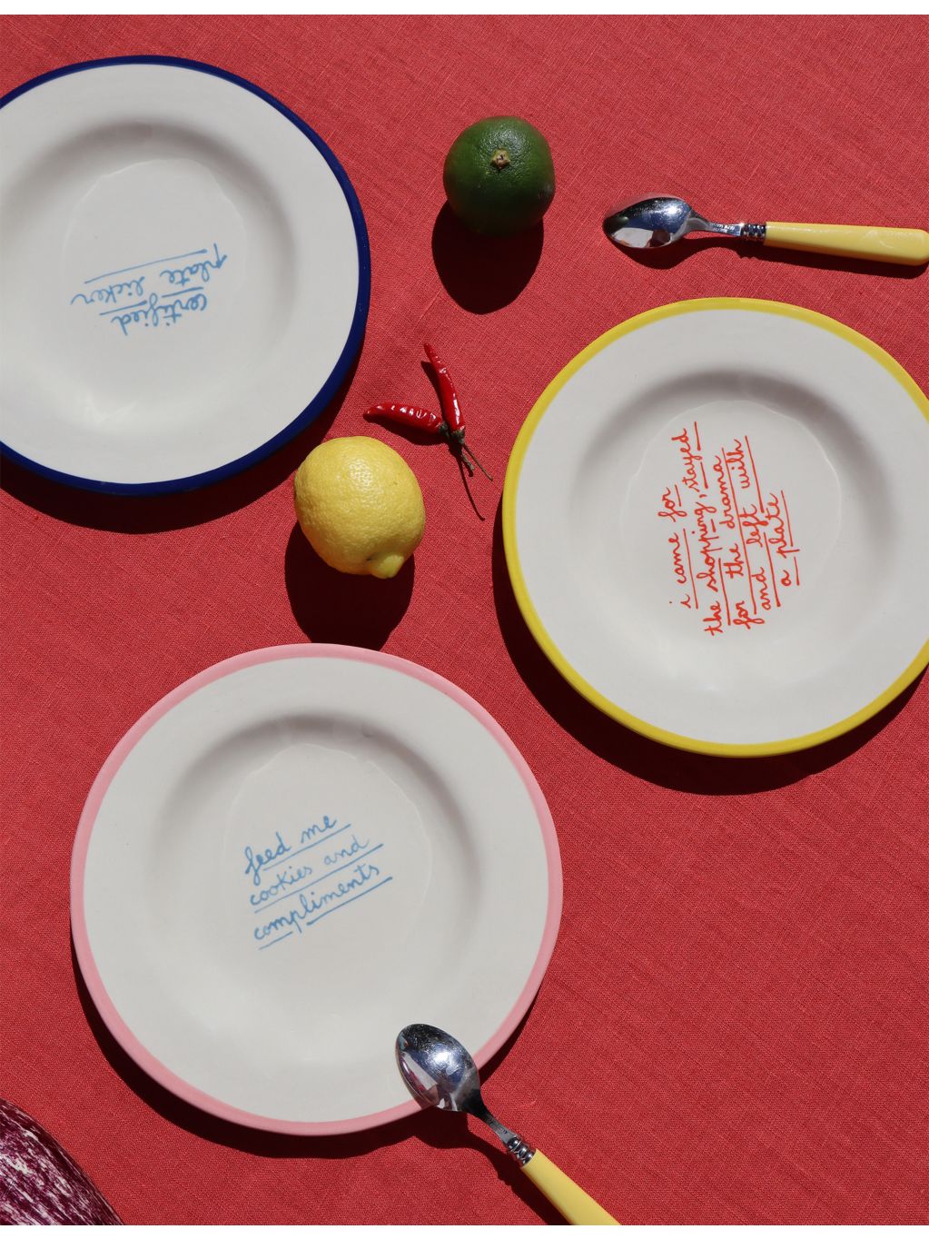 Laetitia Rouget ceramic plate Feed Me Cookies And Compliments 20cm, UK version