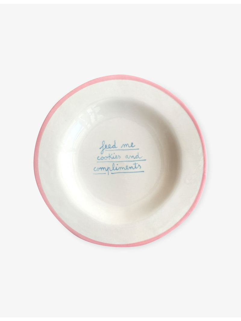 Laetitia Rouget ceramic plate Feed Me Cookies And Compliments 20cm, UK version