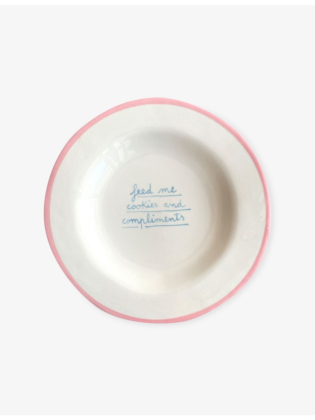 Laetitia Rouget ceramic plate Feed Me Cookies And Compliments 20cm, UK version
