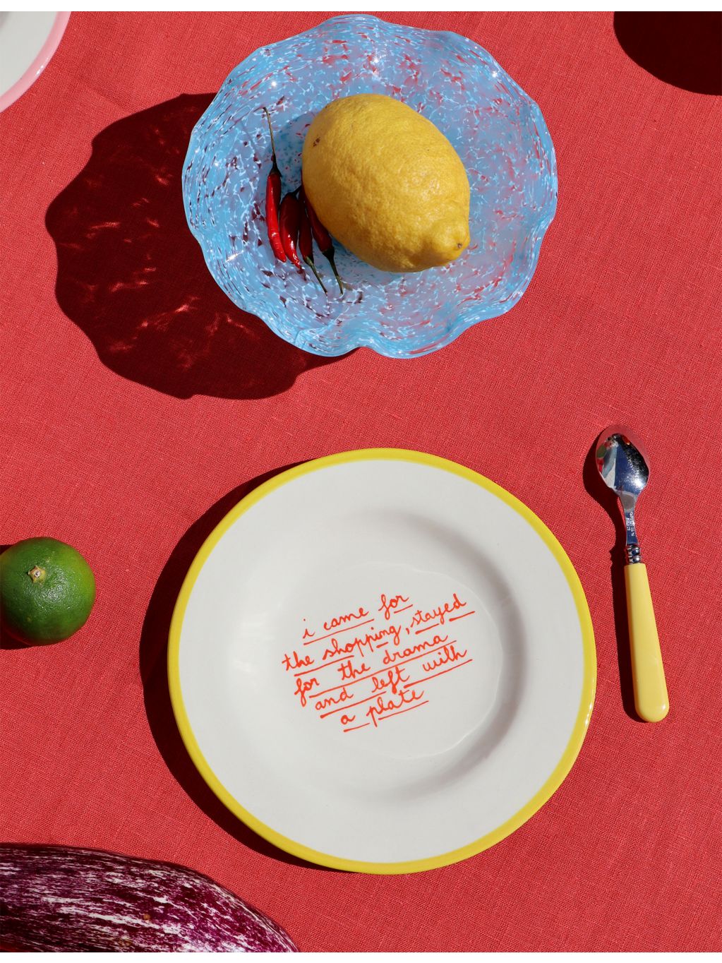 Laetitia Rouget ceramic plate 20cm hand-painted (British brand)
