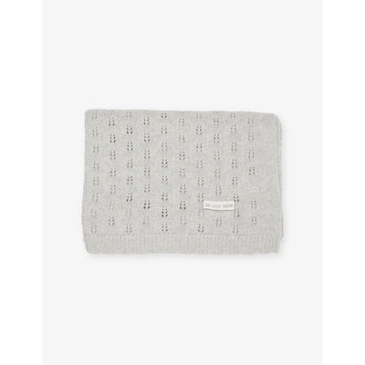 selfridges The Little Tailor Pointelle Brand-Patch Cotton Blanket 104cm- Buy online at McGrocer
