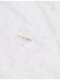 Little Tailor pointelle knit cotton baby blanket, imported from the UK