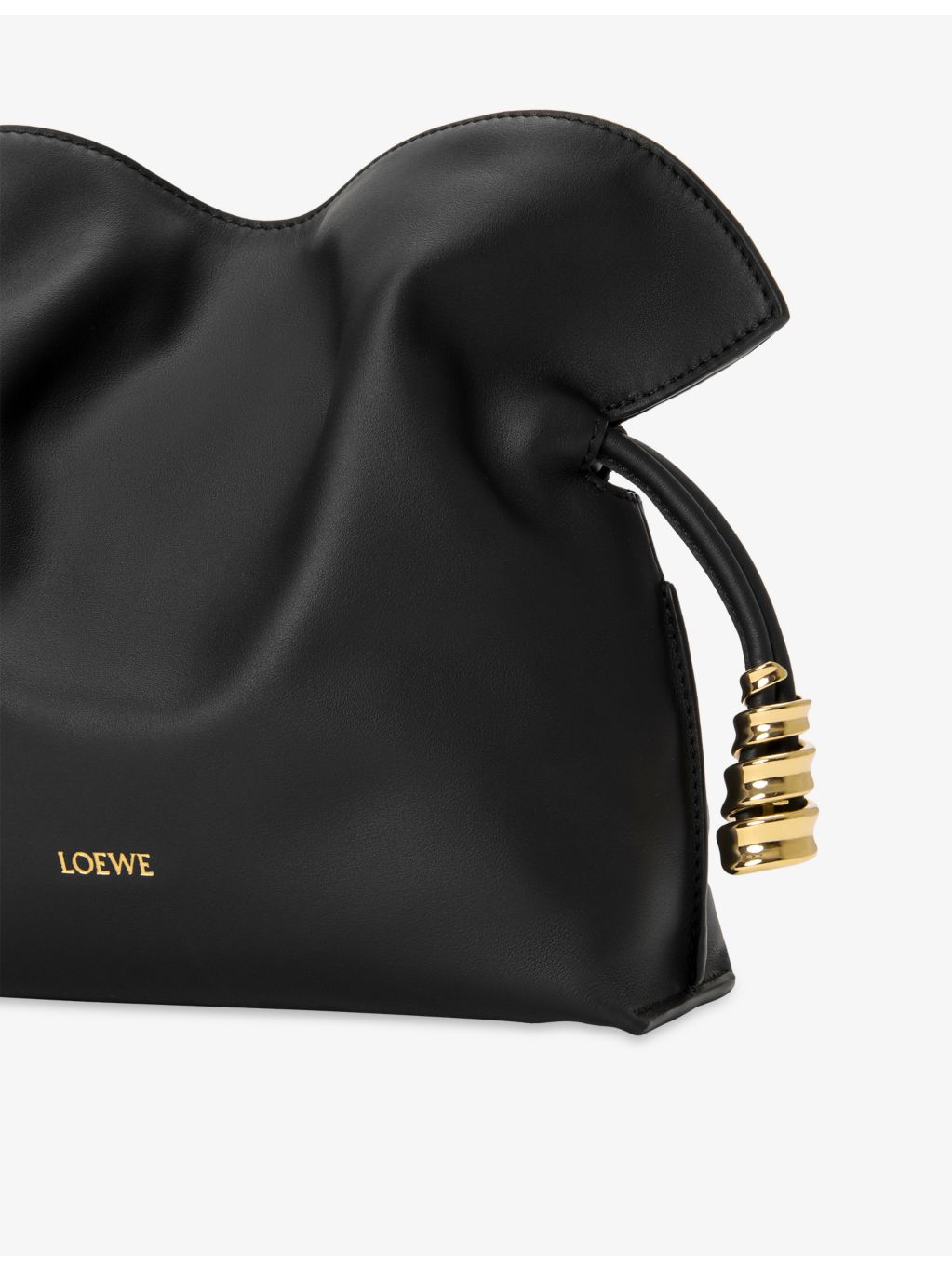 Loewe Flamenco mini leather clutch bag with shoulder strap, UK version