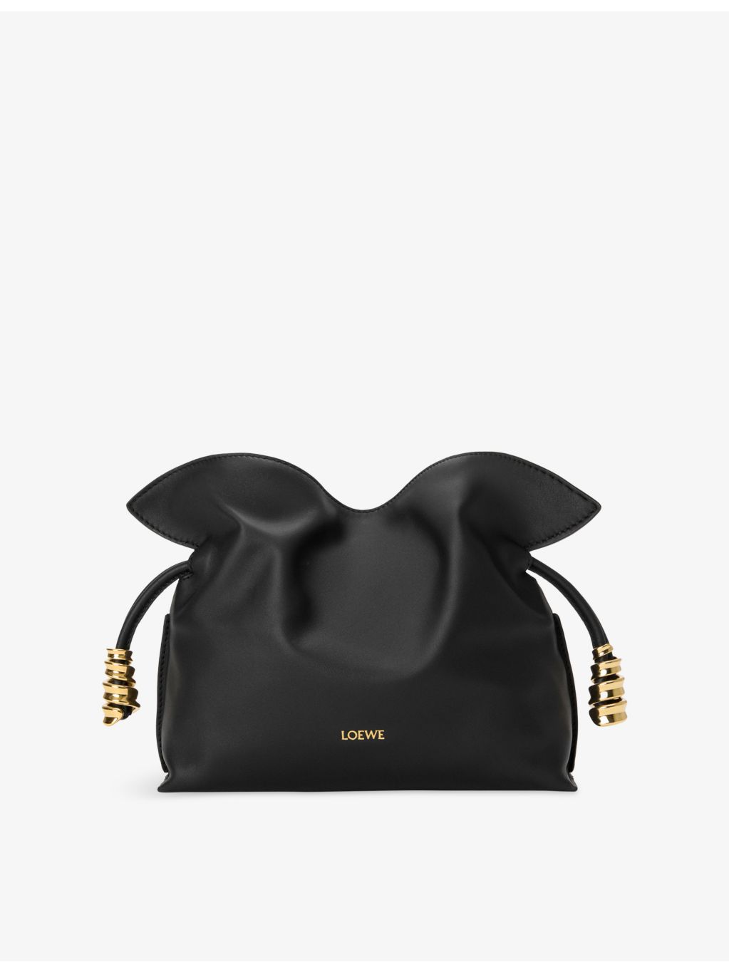 Loewe Flamenco mini leather clutch bag with shoulder strap, UK version