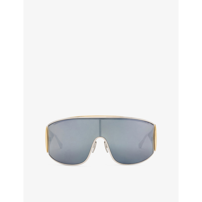Loewe shield-frame metal sunglasses, UK version