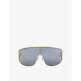 Loewe shield-frame metal sunglasses, UK version