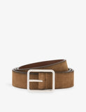 Boggi Milano Square-Buckle Suede Belt