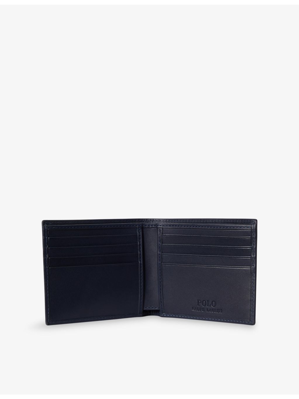 Polo Ralph Lauren bear-embroidered leather billfold wallet (British brand)