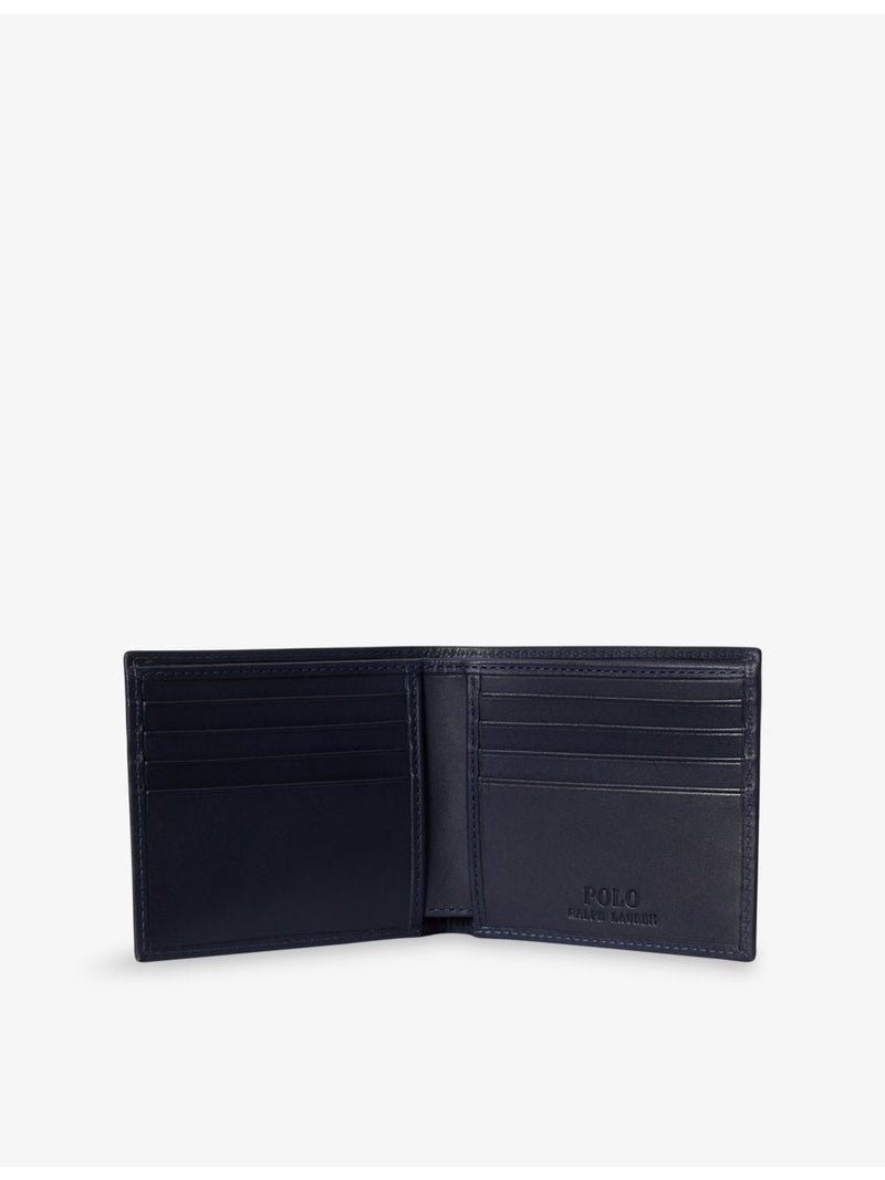 Polo Ralph Lauren bear-embroidered leather billfold wallet (British brand)