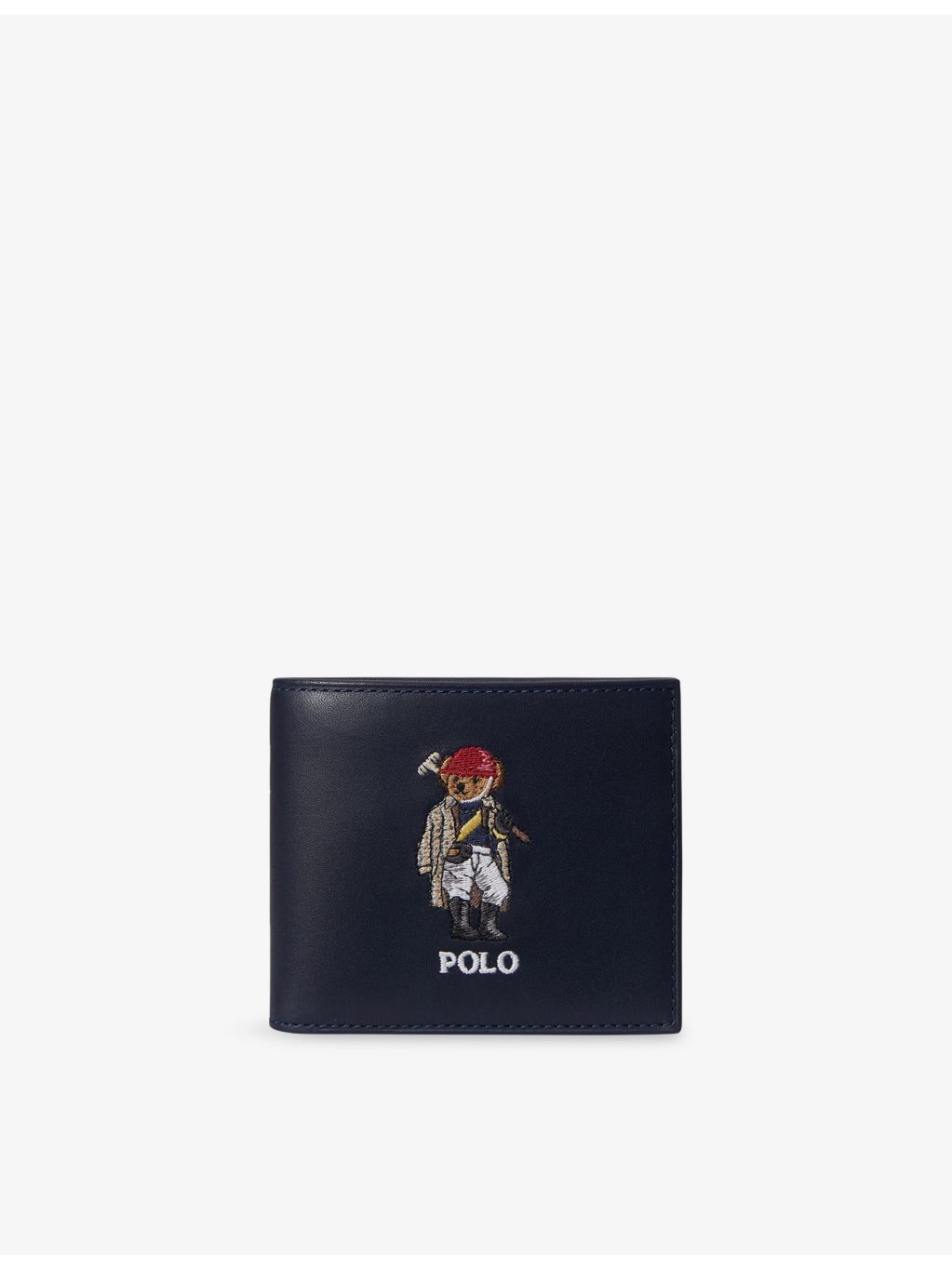 Polo Ralph Lauren bear-embroidered leather billfold wallet (British brand)