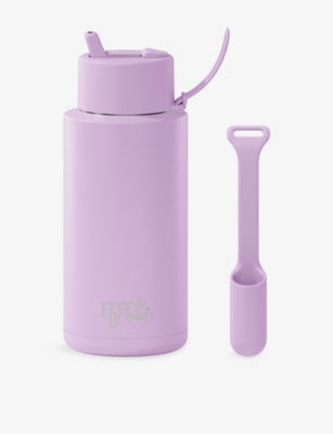 Frank Green Stainless Steel Ceramic Reusable Bottle with Lip Gloss Holder 34oz