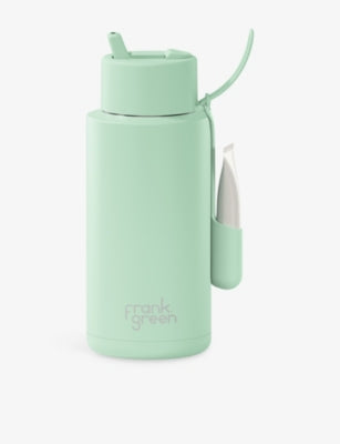 Frank Green Stainless Steel Ceramic Reusable Bottle with Lip Gloss Holder 34oz