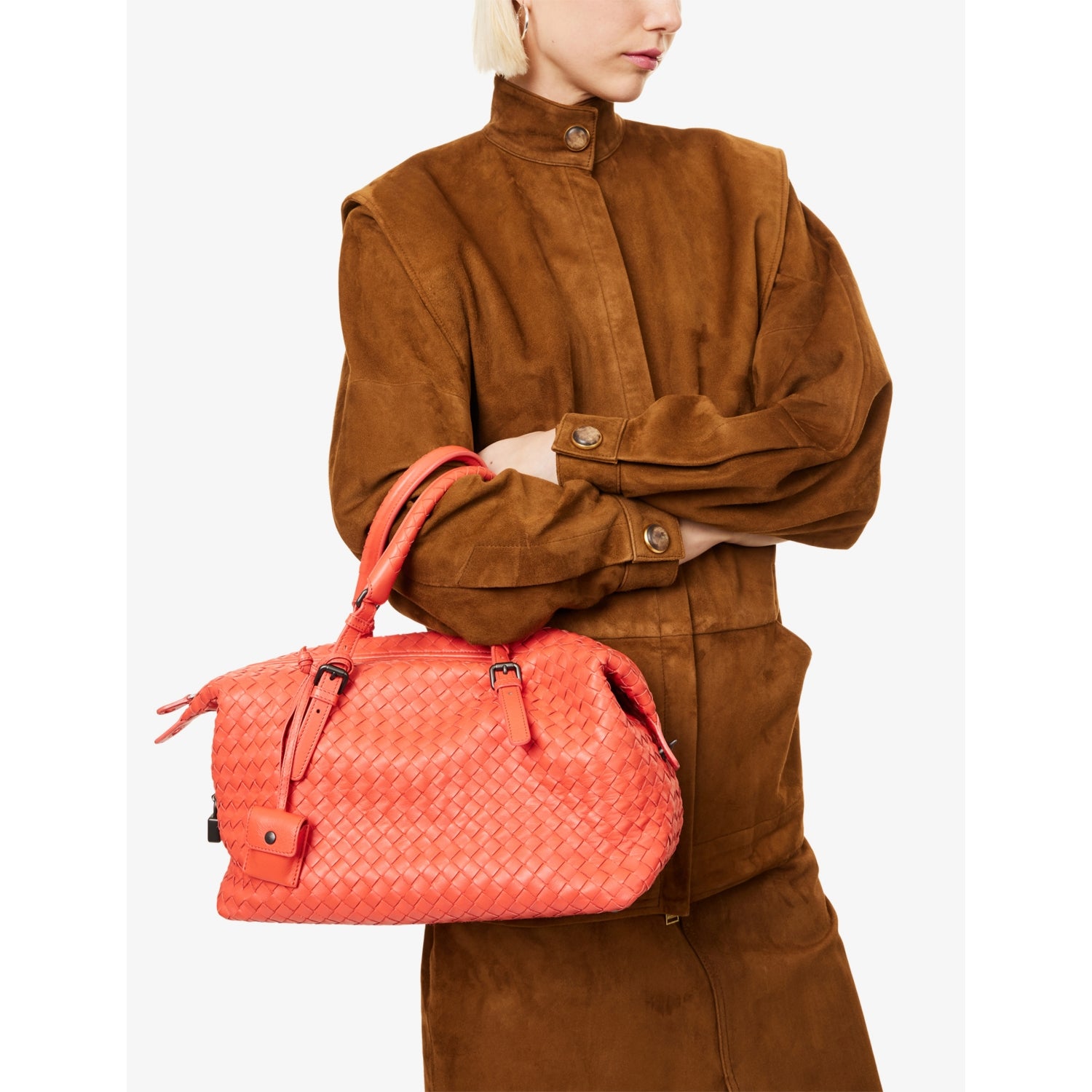 Bottega Veneta Intrecciato compact leather handbag, UK version