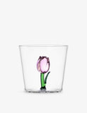 Ichendorf pink tulip glass tumbler 8cm (British brand)