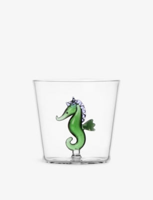 Ichendorf seahorse glass tumbler 8cm height, UK version