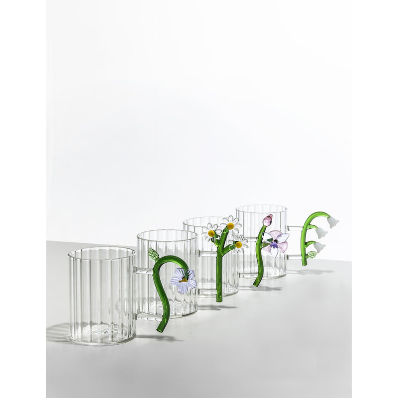 Ichendorf Daisy Optic glass mug 11cm, imported from the UK
