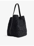 Toteme belted raffia tote bag with shoulder strap, UK version