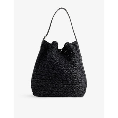 selfridges Toteme Belted Raffia Tote Bag- Buy online at McGrocer