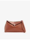 TOTEME T-Lock flap leather clutch made in Italy - British product