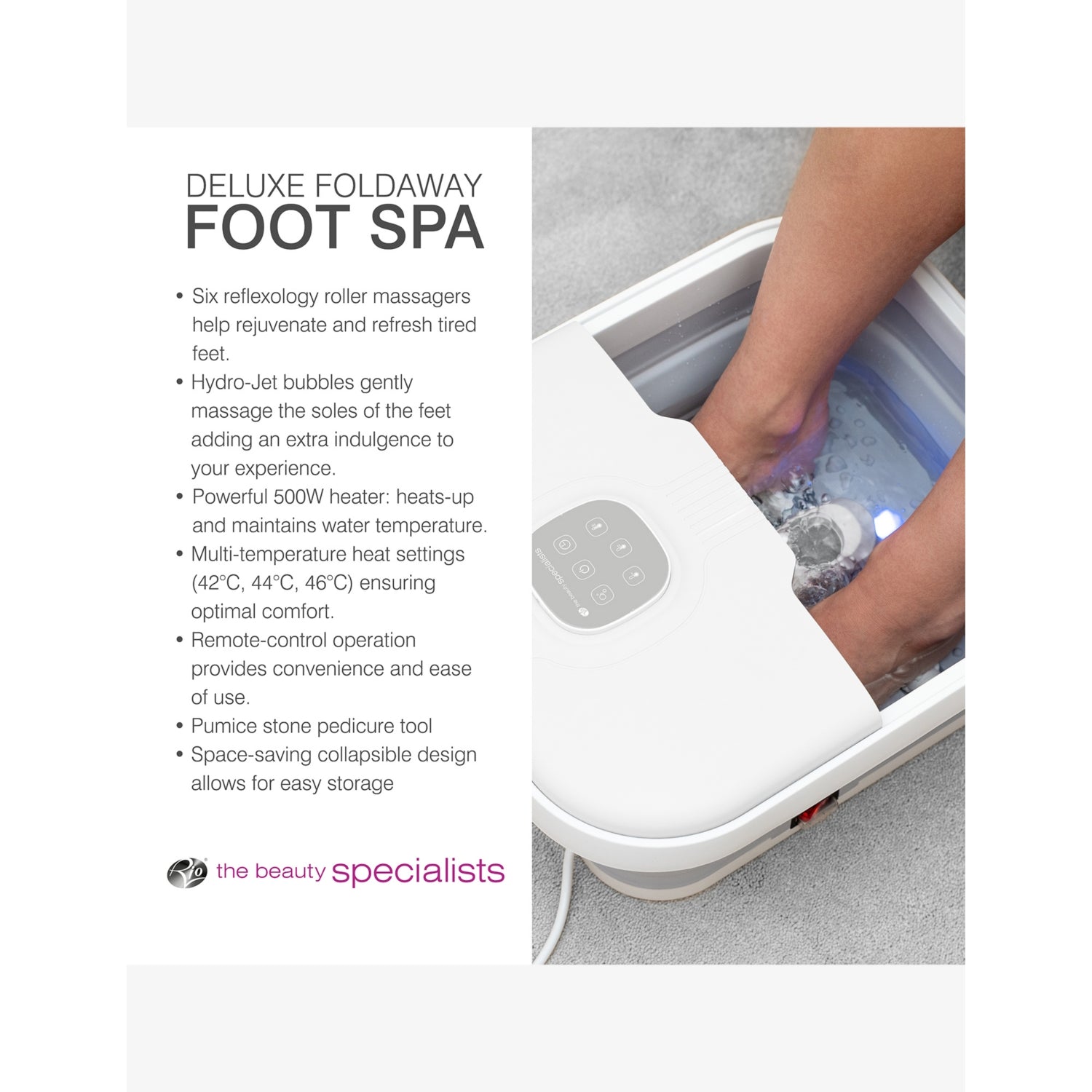 Rio Beauty Deluxe Foldaway Foot Spa, UK version
