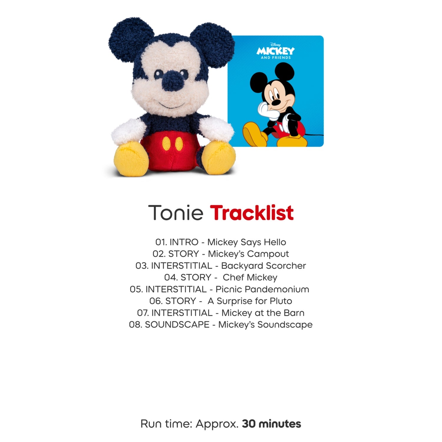 Disney Cuddle Mickey Tonie audio toy, imported from the UK