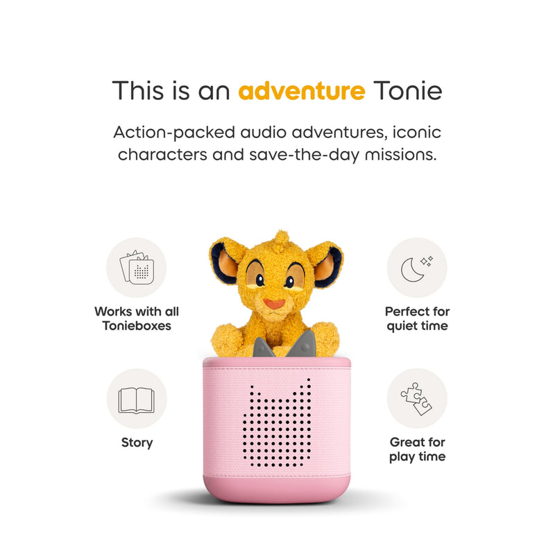 tonies Simba audiobook toy cuddle design, imported from the UK