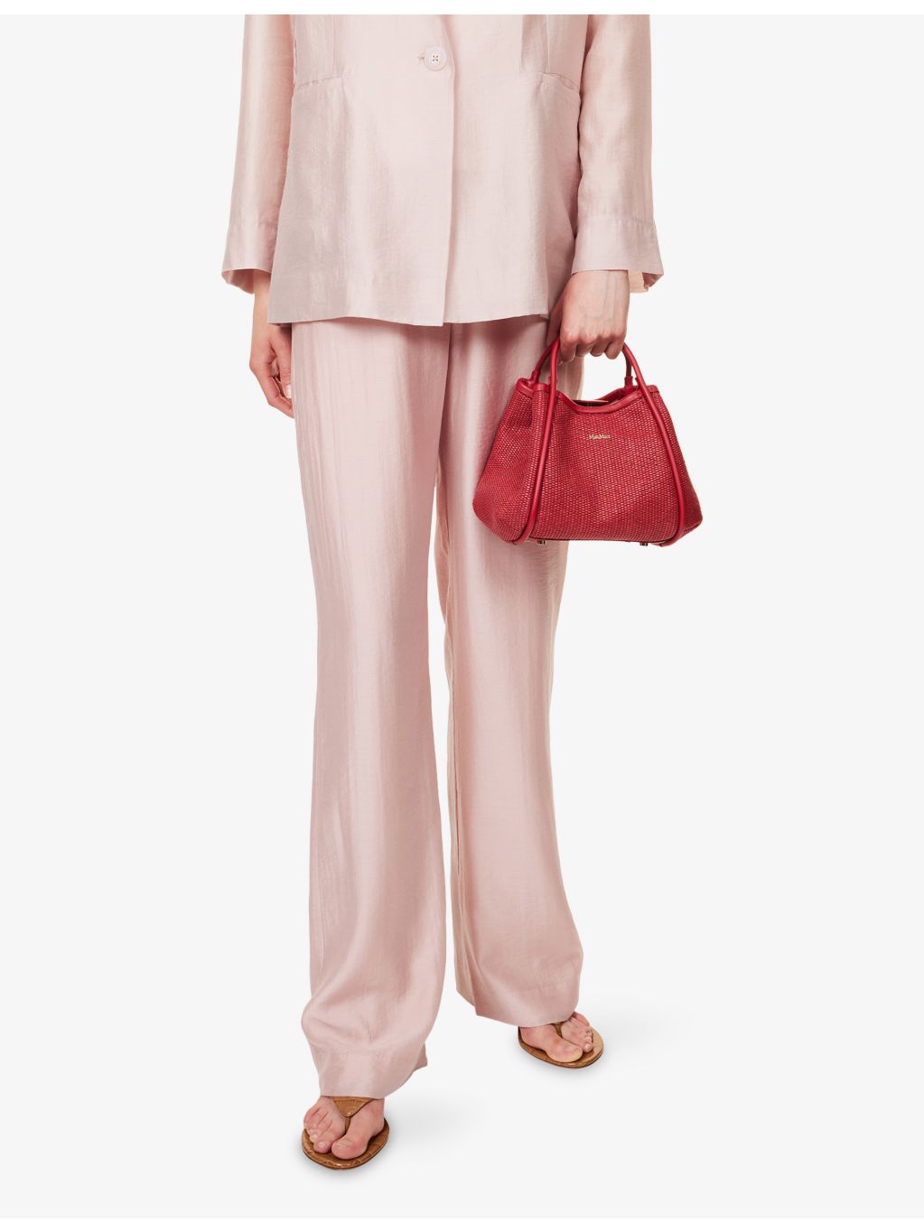 Max Mara extra-small woven top-handle bag, imported from the UK
