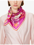 Max Mara square logo silk scarf 90cm, imported from the UK