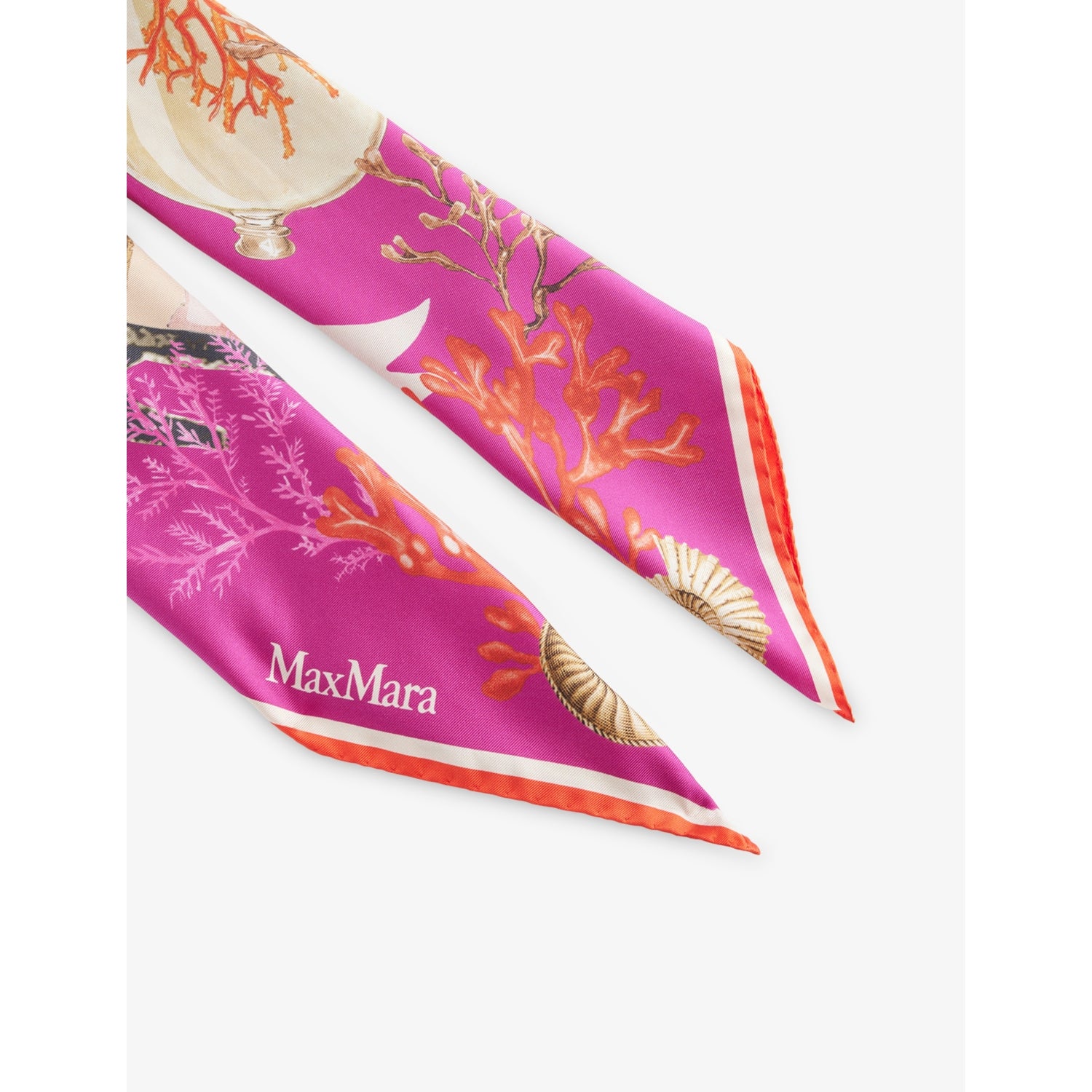 Max Mara square logo silk scarf 90cm, imported from the UK