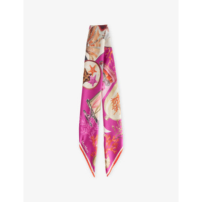 selfridges Max Mara Square Logo Silk Scarf 90cm x 90cm- Buy online at McGrocer