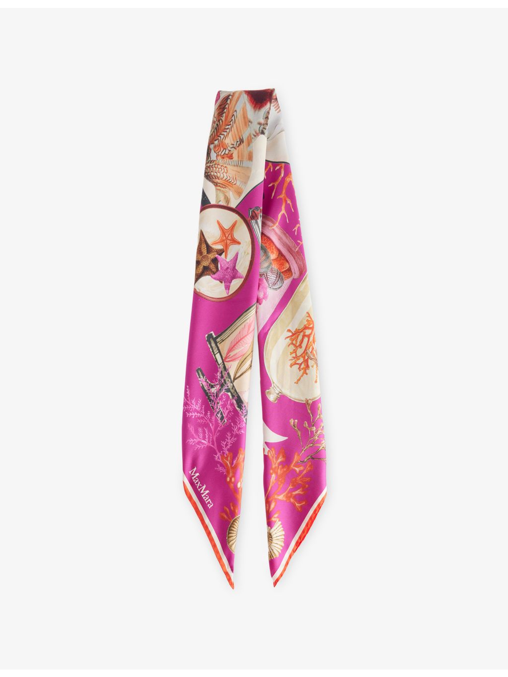 Max Mara square logo silk scarf 90cm, imported from the UK