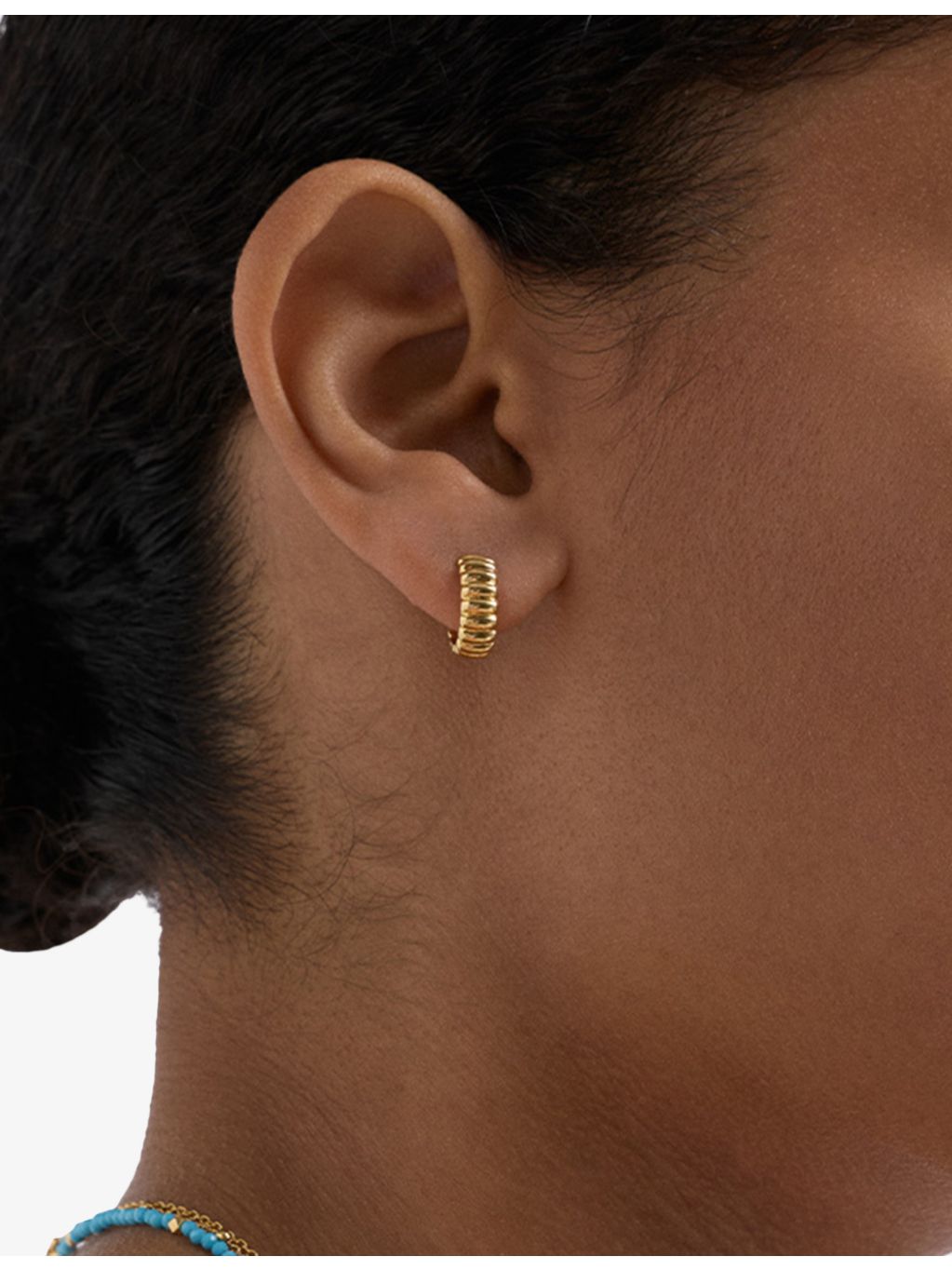 Astley Clarke huggie earrings 18ct gold plated sterling silver (British brand)