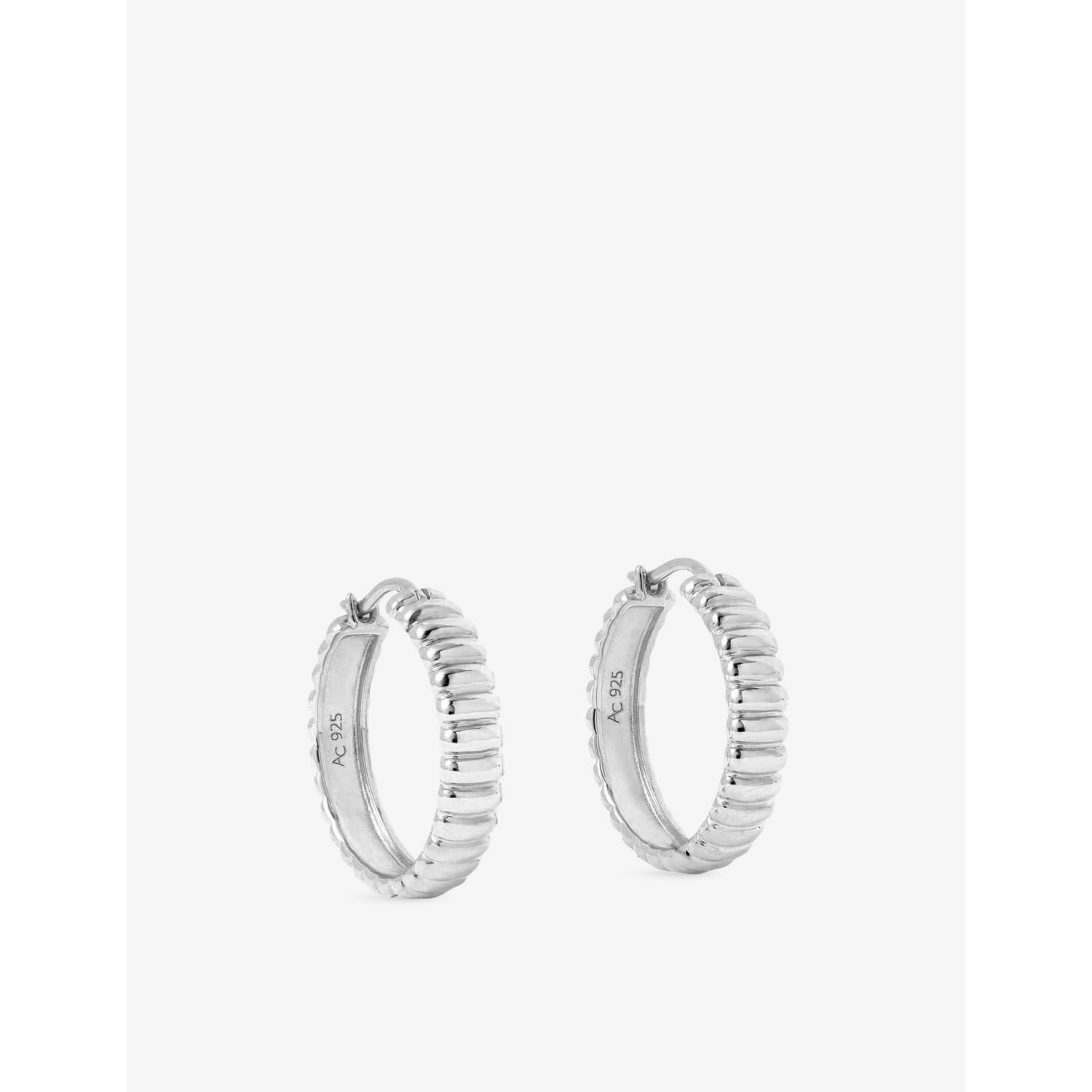 Astley Clarke silver hoop earrings 20mm, imported from the UK