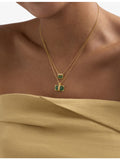 Astley Clarke 18ct gold plated chalcedony necklace 44-46cm (British brand)