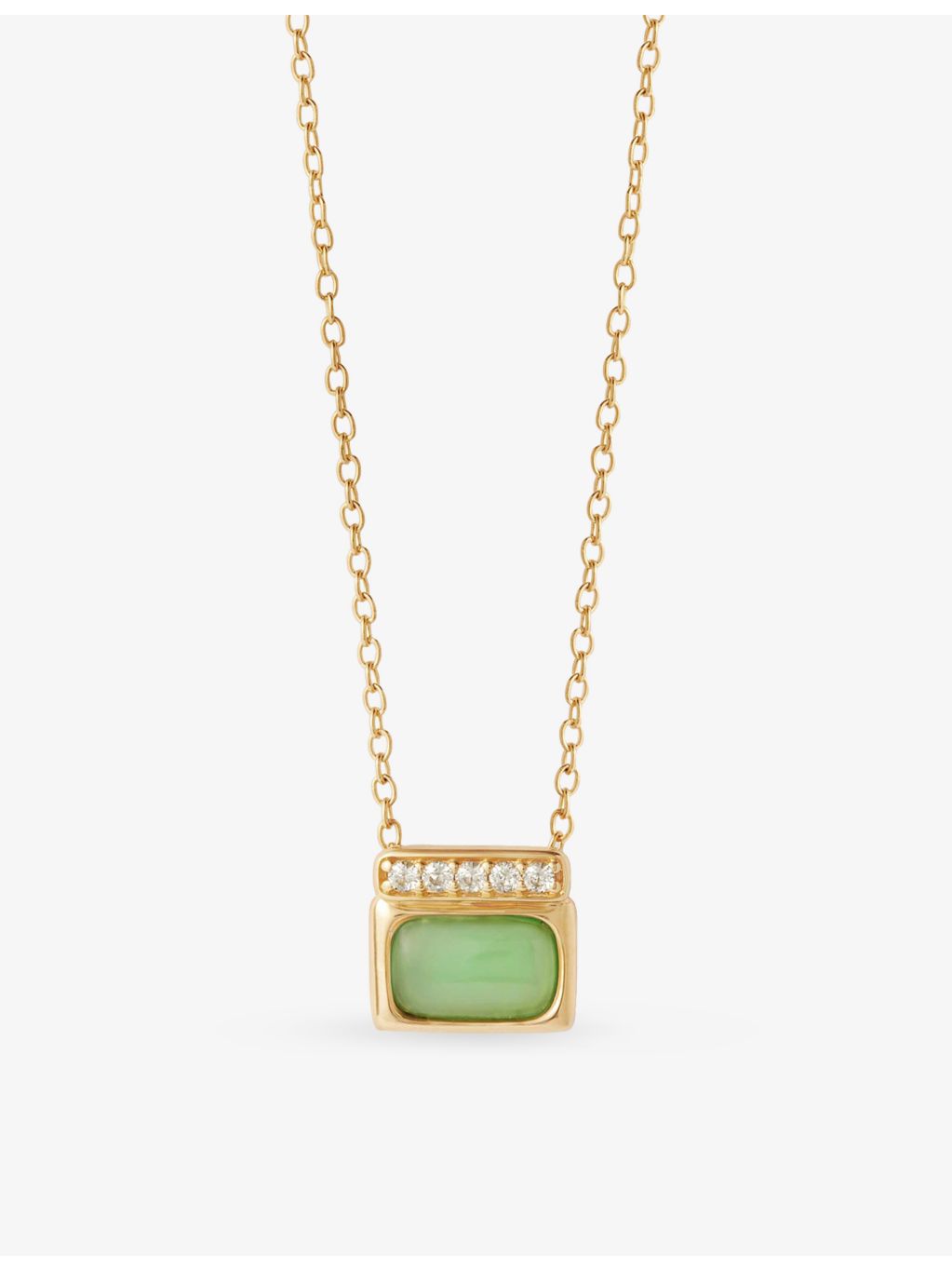 Astley Clarke 18ct gold plated chalcedony necklace 44-46cm (British brand)