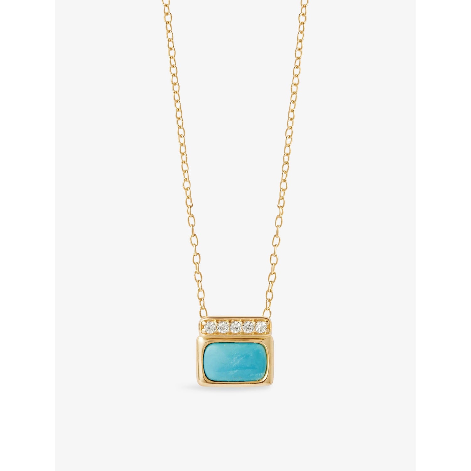 Astley Clarke 18ct gold plated sterling silver turquoise necklace (British brand)