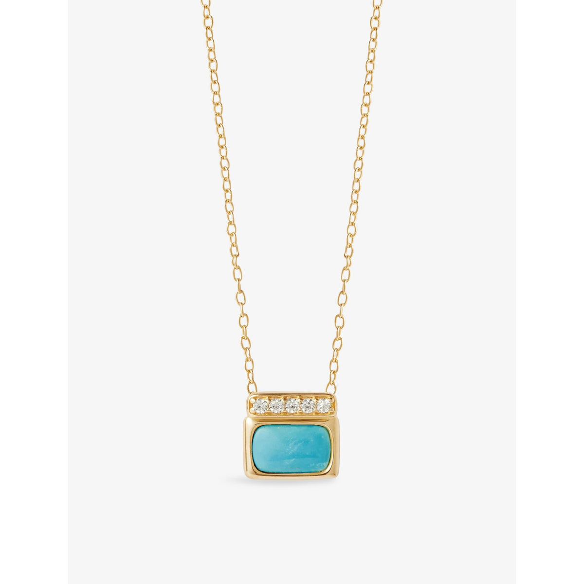 Astley Clarke 18ct gold plated sterling silver turquoise necklace (British brand)