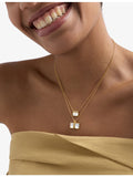 Astley Clarke mother of pearl necklace with sapphires, imported from the UK